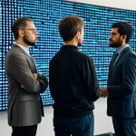 Ethical Concerns of Pattern Recognition**

"A diverse group of people looking concerned in front of a digital screen displaying complex algorithms, representing privacy concerns and potential bias in AI. The scene takes place in a modern, slightly futuristic conference room. Everyone is fully clothed in professional, modest attire. Safe for work. Appropriate content. Perfect anatomy. Natural proportions. Professional, family-friendly image. Focus on conveying the ethical dilemmas."

**